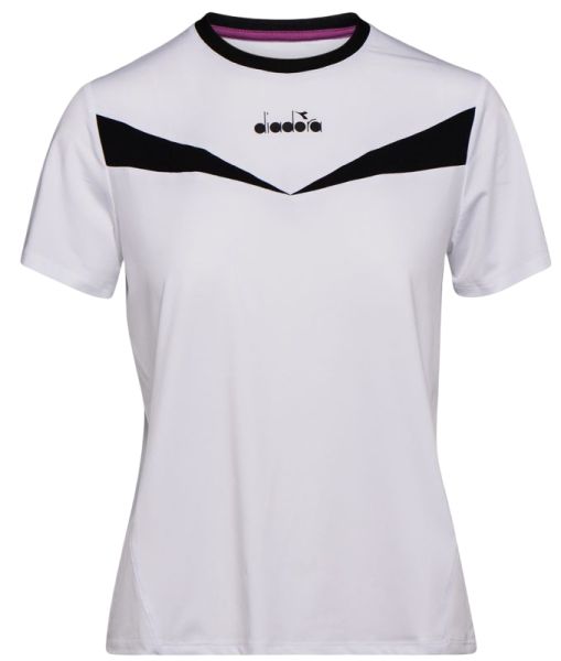 Damen T-Shirt Diadora L. SS T-Shirt - optical white/black