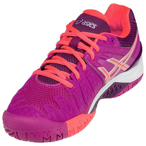 Asics Gel Resolution 6 Berry Flash Coral Plum Tennis Zone Teniso