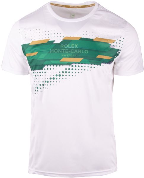 Herren Tennis-T-Shirt Monte-Carlo Country Club Tech Rolex Printed T-Shirt - white