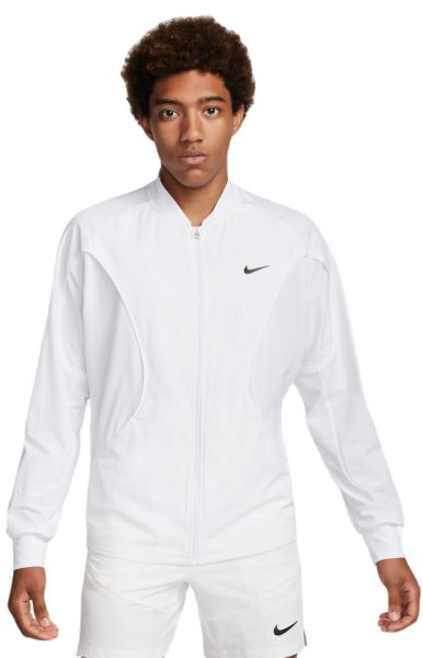 Herren Tennissweatshirt Nike Court Dri-Fit Advantage Jacket - Schwarz, Weiß