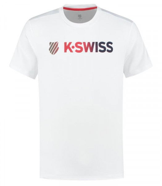 Herren Tennis-T-Shirt K-Swiss Heritage Sport Logo Tee M - white