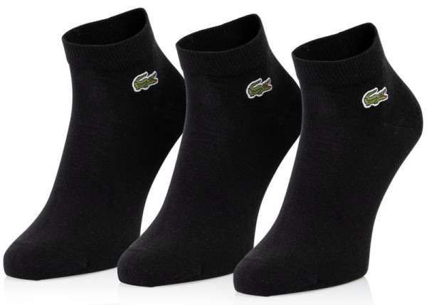 Čarape za tenis Lacoste SPORT Low-Cut Cotton Socks 3P - black/black/black