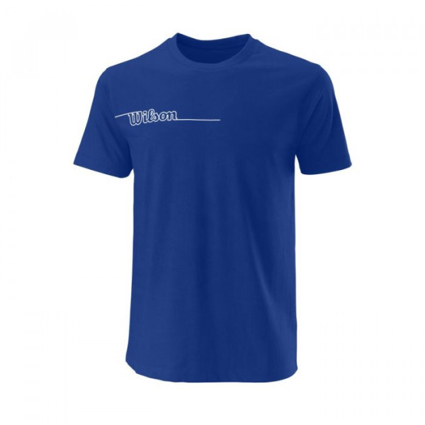 Herren Tennis-T-Shirt Wilson Team II Tech Tee Men - Blau