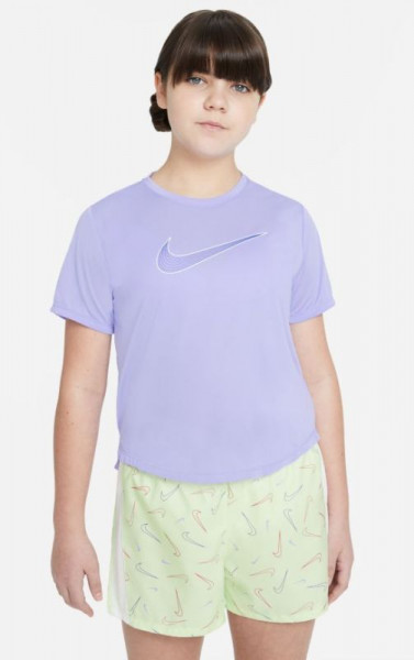  Nike Dri-Fit One SS Top GX G - purple pulse/lime ice
