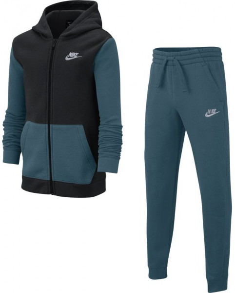  Nike Boys NSW Track Suit BF Core - black/ash green/ash green/white