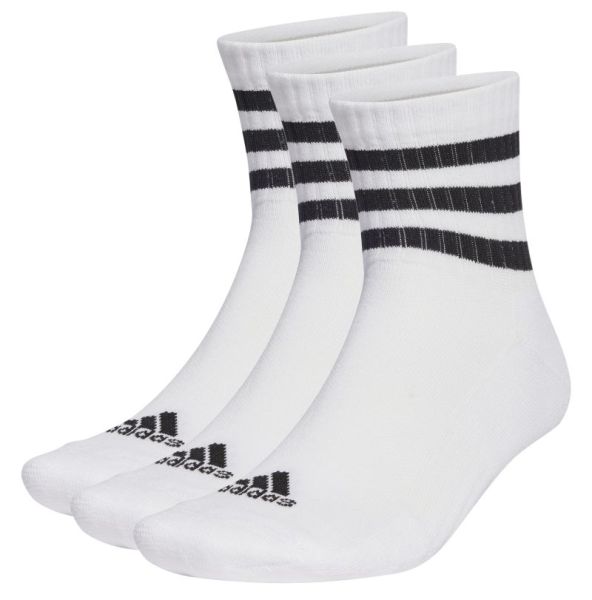 Tennisesokid  Adidas Cushioned Sportswear Mid-Cut Socks 3P - white/black