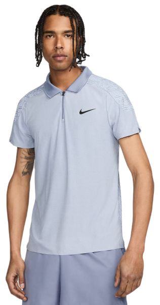 Pánské tenisové polo tričko Nike Dri-Fit Adventage Slam RG Tennis Polo - Modrý, Černý, Šedý