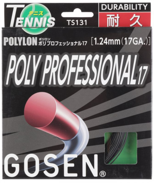 Tennis String Gosen Polylon Poly Professional (12.2 m) - black