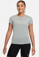 Marškinėliai moterims Nike One Dri-Fit SS Slim Top W - particle grey/heather/black