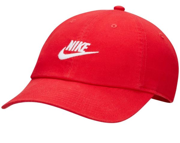 Tennisemüts Nike Club Unstructured Futura Wash Cap - university red/black