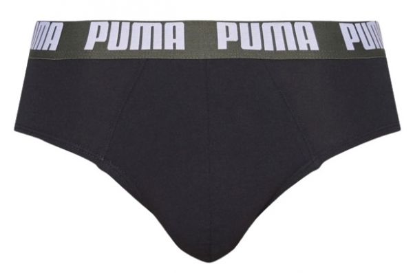 Calzoncillos deportivos Puma Basic Brief 2P - forest night combo