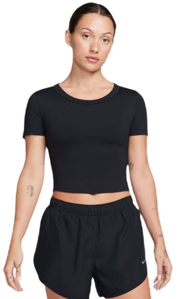 Tenisa T-krekls sievietēm Nike One Fitted Dri-Fit Short Sleeve Top - black/black