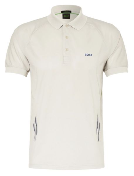 Męskie polo tenisowe BOSS Piraq Active Slim Fit Polo Shirt - light beige