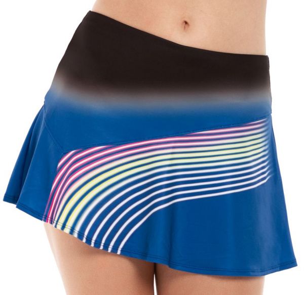 Ženska teniska suknja Lucky in Love Neon Lights Skirt - black/blue