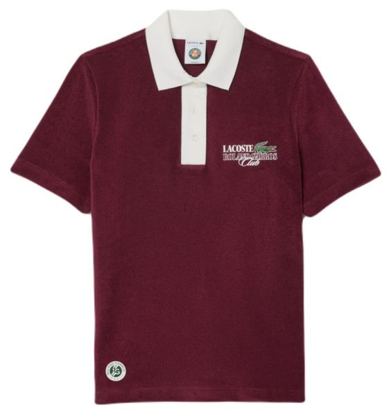 Dámské polo tričko Lacoste Roland Garros Edition Terry Knit Tennis Polo Shirt - Červený