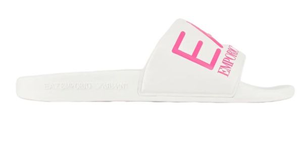 Šlepetės EA7 Shoes Beachwear - white/pink fluo