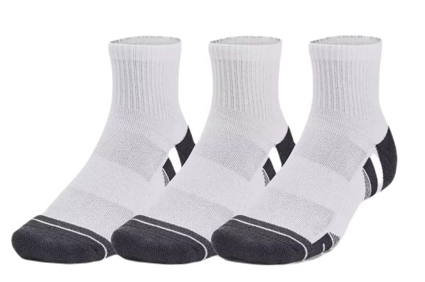 Skarpety tenisowe Under Armour Performance Tech Quarter Socks 3-Pack - white/jet gray
