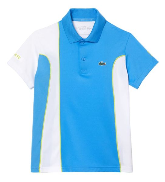 T-krekls zēniem Lacoste Tennis x Novak Djokovic Jersey Polo - blue/white