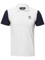 Pánské tenisové polo tričko Hydrogen Tech Zipped Polo - white/blue