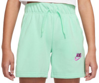 Šortai mergaitėms Nike Sportswear Club FT 5 Short G - mint foam/violet shock