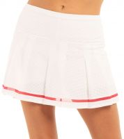 Dámská tenisová sukně Lucky in Love Core Whites Long Micro Tuck Pleat Skirt - white/coral crush