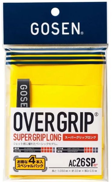 Покривен грип Gosen Super Grip 4P - Жълт