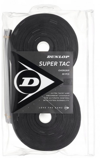 Owijki tenisowe Dunlop Super Tac 30P - black