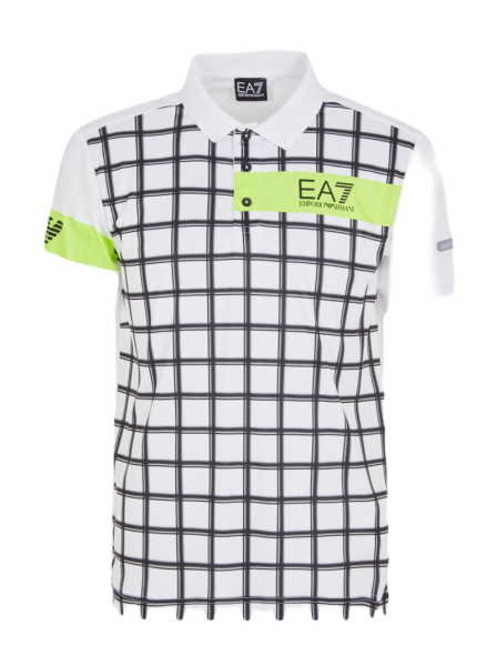 Мъжка тениска с якичка EA7 Man Jersey Polo Shirt - white