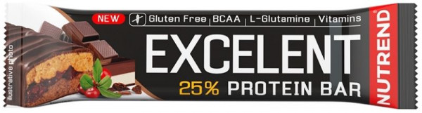  Nutrend EXCELENT PROTEIN BAR - chocolate-nougat with cranberries with real milk chocolate