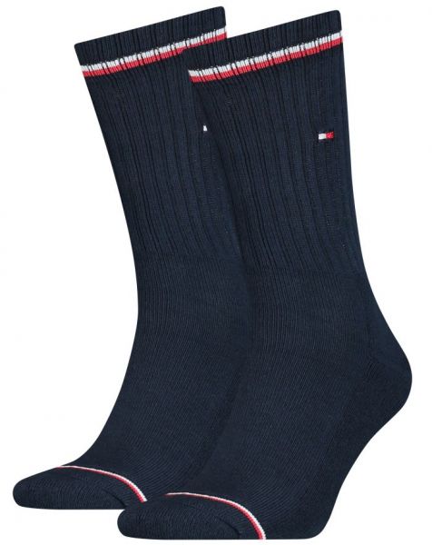 Calcetines de tenis  Tommy Hilfiger Men Iconic Sock 2P - dark navy