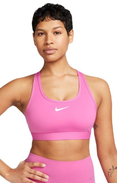 Дамски сутиен Nike Swoosh Medium Support Non-Padded Sports Bra - playful pink/white