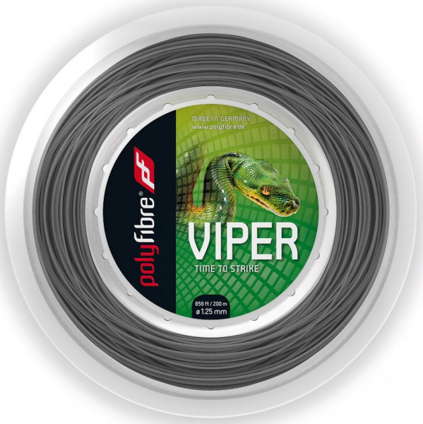 Tenisz húr Polyfibre Viper (200 m) - grey