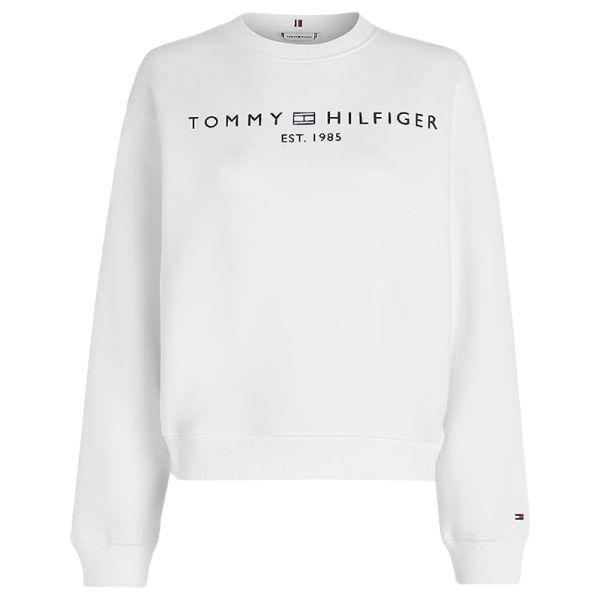 Damen Tennissweatshirt Tommy Hilfiger Modern Regular Corp Logo C-NK Sweatshirt - Weiß