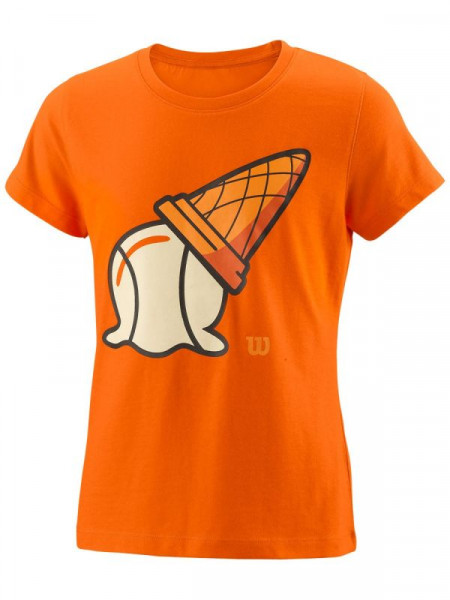 Majica kratkih rukava za djevojčice Wilson Inverted Cone Tech Tee G - sunrise orange
