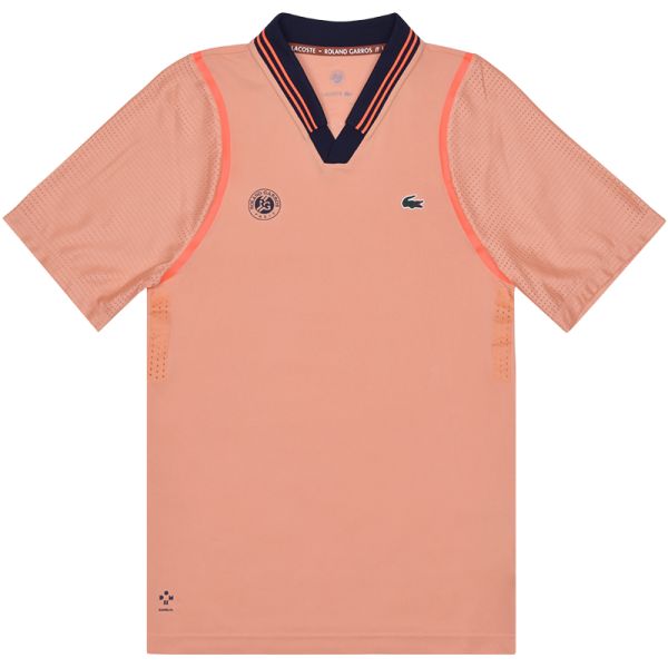 Męskie polo tenisowe Lacoste Sport Roland Garros Edition Logo Polo Shirt - clair orange