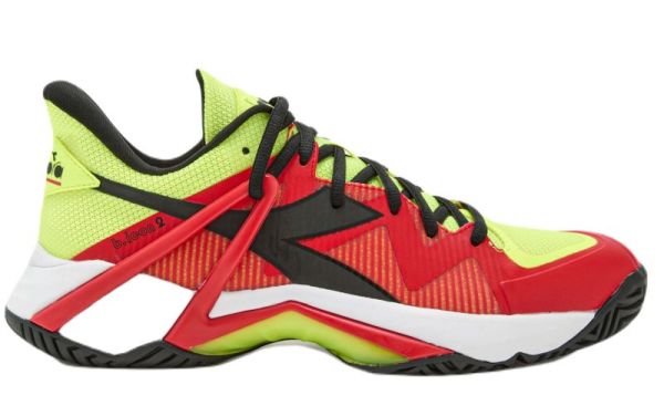 Chaussures de tennis pour hommes Diadora B.Icon 2 AG - yellow fluo dd/black/fiery red