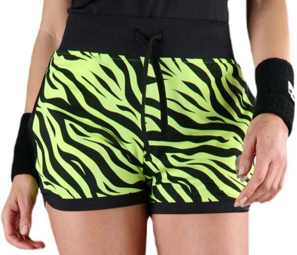 Női tenisz rövidnadrág Hydrogen Tiger Tech Shorts - fluo yellow