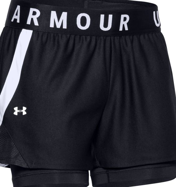 Shorts de tenis para mujer Under Armour Play Up 2in1 Shorts - black/white