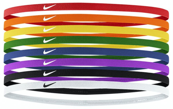 Лента Nike Skinny Headbands 8P - pimento/orange blaze/sunlight