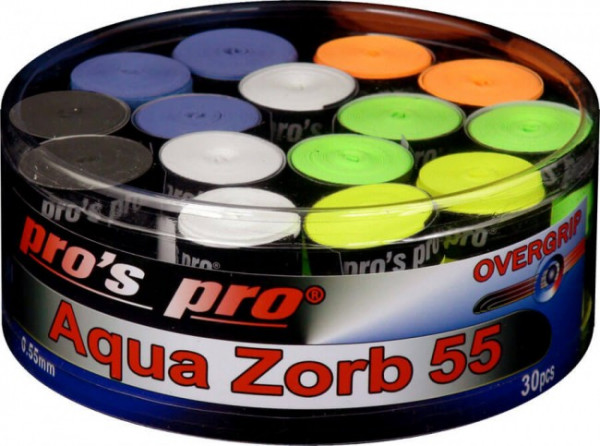 Grips de tennis Pro's Pro Aqua Zorb 55 30P - color