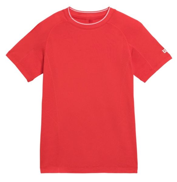Chlapecká trička Wilson Kids Team Seamless Crew - Červený