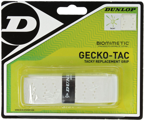 Gripovi za reket - zamjenski Dunlop Gecko-Tac Replacement Grip 1P - white