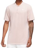 Men's Polo T-shirt Nike Court Dri-Fit Blade Solid Polo - pink oxford/white