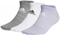 Skarpety tenisowe Adidas Light Low-Cut Socks 3P - purple tint/medium grey/white