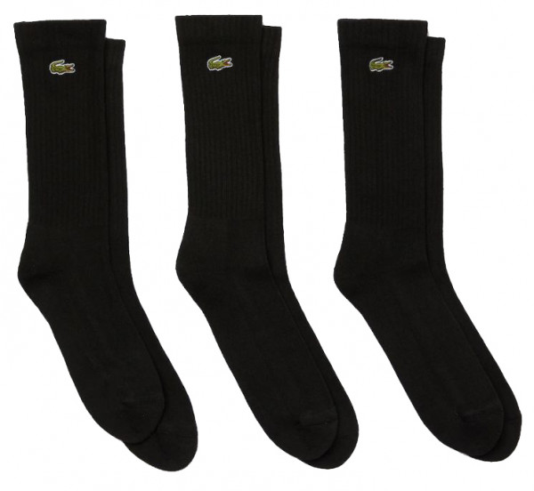 Teniso kojinės Lacoste SPORT High-Cut Cotton 3P - black/black/black