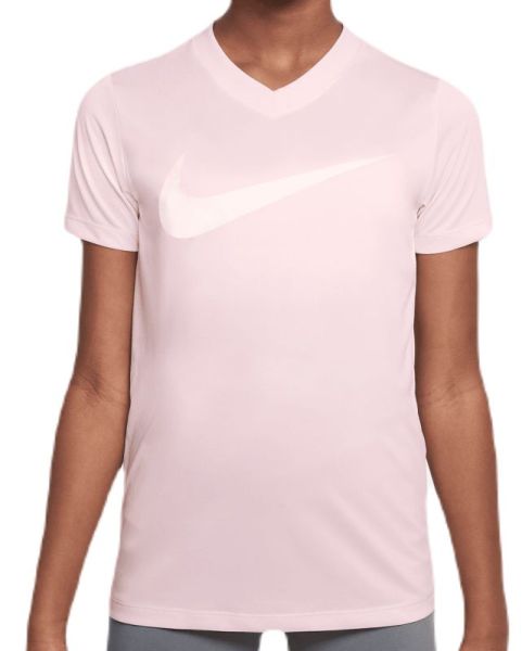 Tüdrukute T-särk Nike Dri-Fit Legend V-Neck Training T-Shirt - pink foam