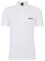 Men's Polo T-shirt BOSS Paddytech Degradé-Jacquard Polo Shirt - white