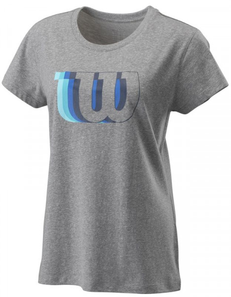 Damski T-shirt Wilson W Blur Tech Tee - heather grey