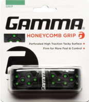 Tennis Basisgriffbänder Gamma Honeycomb Grip 1P - Grün, Schwarz