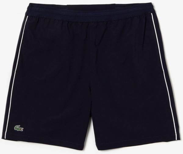  Lacoste Novak Djokovic Support With Style Piped Stretch Technical Shorts - blue ma